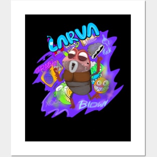 Brown larva Posters and Art